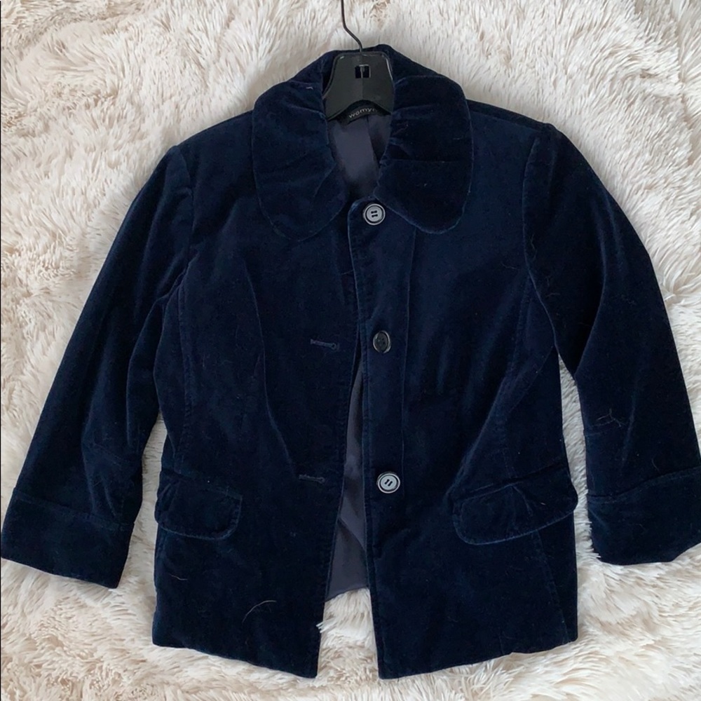 Navy Velvet Blazer